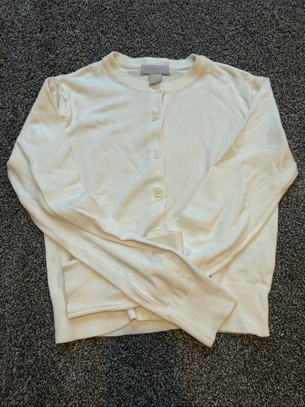 H&M Cream Button-Up Girls' Cardigan Sweater